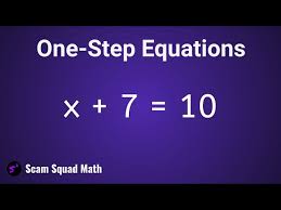 How To Solve One Step Equations