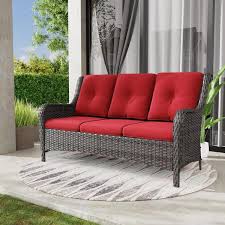 Joyside 3 Seat Wicker Outdoor Patio