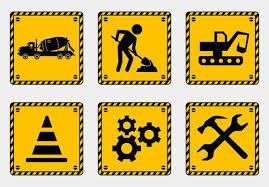 Under Construction Warning Sign For