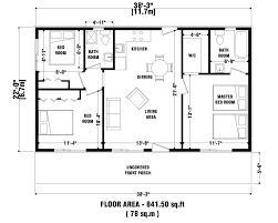 Custom 841 Sq Ft Modern House Plans 3