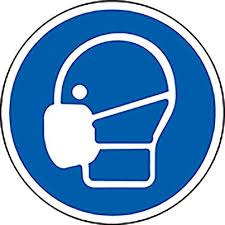 Face Mask Symbol Floor Graphic