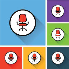 Color Icons Set Pictogram Furniture