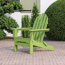 Polywood Classic Folding Adirondack Chair Lime