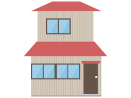 Free Vectors Showa Two Story House Icon
