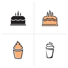 Birthday Cake Icon With Three Candles