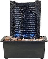 Lighted Waterfall Tabletop Fountain