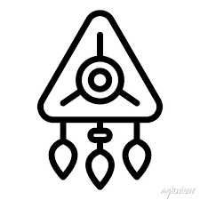 Triangle Amulet Icon Outline Triangle