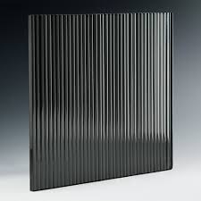Fluted Black Silvered Architectural