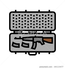 Gun Case Color Icon Vector Ilration
