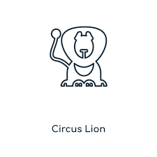 Circus Lion Icon In Trendy Design Style
