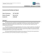 deflection of beams lab report template