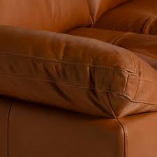 Olson Leather Tufted 3 Seater Sofa