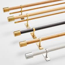 Mid Century Rod Double Rod Carbon Antique Brass 44 To 108 West Elm