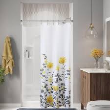 Yellow Shower Curtain Sets Small Stall