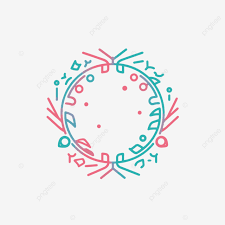 Indian Hand Drawing Fl Circle Logo