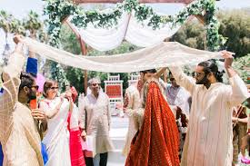 Colorful Indian American Fusion Wedding