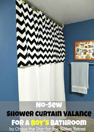 No Sew Shower Curtain Valance The