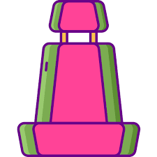 Car Seat Flaticons Lineal Color Icon