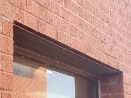 structural steel lintels rusted