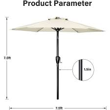7 5 Ft Market Patio Umbrella With Push