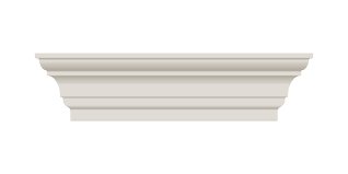 White Skirting Baseboard Molding Or