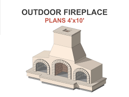Outdoor Fireplace Plans 4x10 Ft Pdf Diy