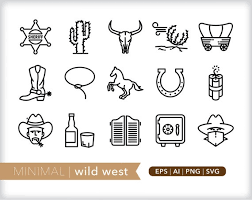 Wild West Icons Cowboy Icon Western