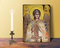 Archangel Uriel Icon Small 10x14cm 3