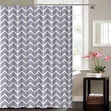 Chevron Grey Dobby Polyester Shower