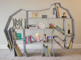 Kids Bookshelf Elephant Decor Bookcase