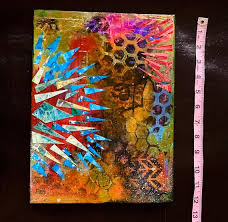 Mixed Media Collage Painting