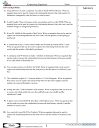 Algebra Worksheets Free Distance