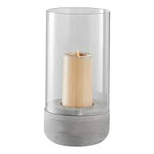 Glass Pillar Hurricane Candle Holder
