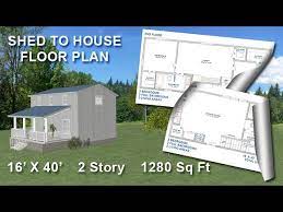 16 X50 Shed To House Floor Plans