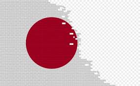 Japan Flag On Broken Brick Wall Empty