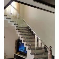 Ss Glass Stair Railings For Home At Rs