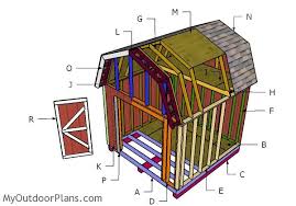 10x10 gambrel shed roof plans