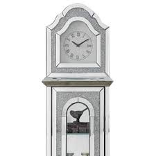 Benjara Silver Grandfather Clock With 1