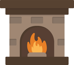 Fireplace Flat Icon 9423868 Vector Art
