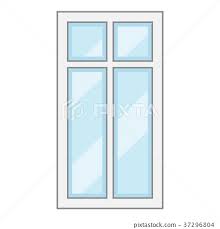 Modern Window Frame Icon Cartoon Style