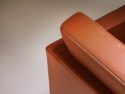 Tan Leather Sofa By Florence Knoll