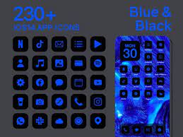 Ios Blue Black App Icons 230 Blue On