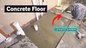Concrete Floor For Curbless Shower
