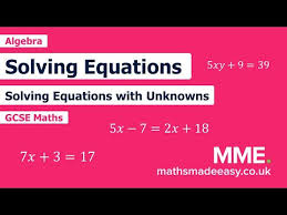Solving Equations Worksheets Questions