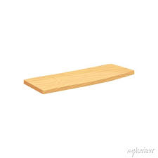 Flat Vector Icon Of Wooden Plank Board