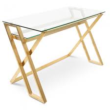 Vanessa 120cm Glass Home Office Desk