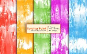 Abstract Colorful Paint Splatter Grunge