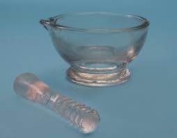 Glass Mortar With Pestle 60 Mm