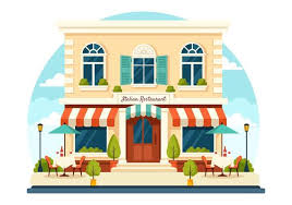 Cartoon Restaurant Vector Art Icons