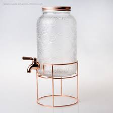 Clear Glass Water Beverage Dispenser
